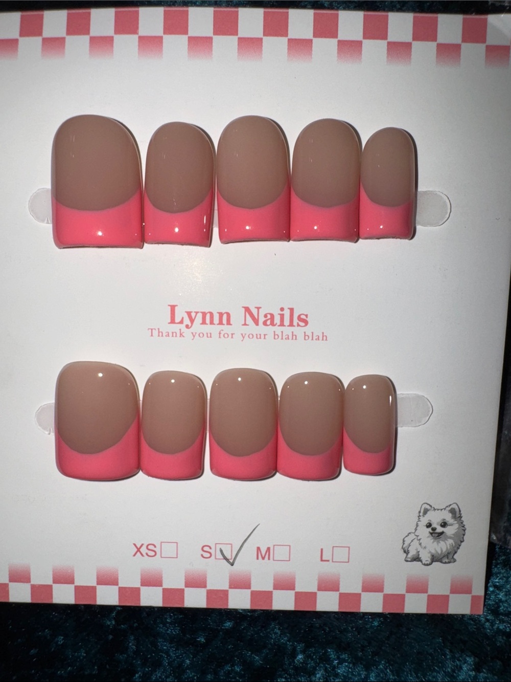Pink & Dark Nude French Nails